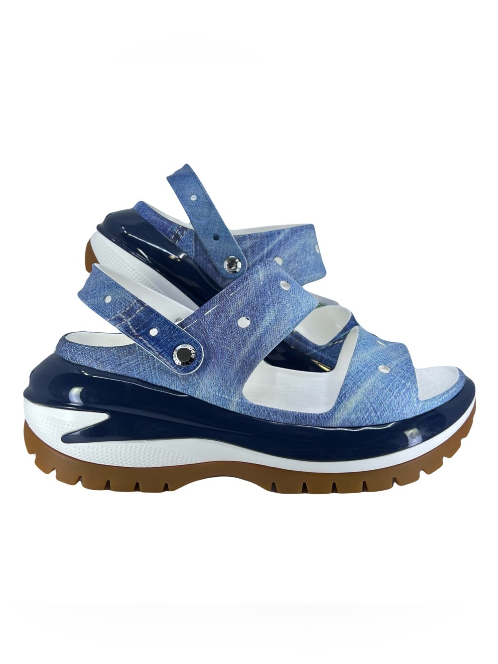 Crocs Classic Mega Crush Denim Sandal | SKU: 207989 / 208248 | Men’s Size 13
